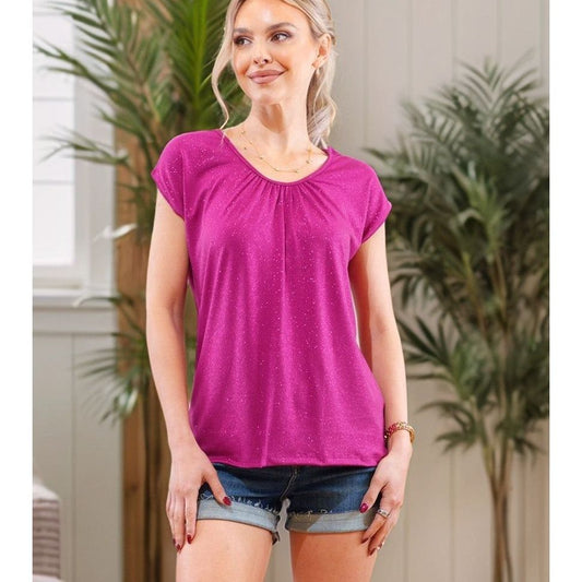 Magenta Glitter Vibes Top