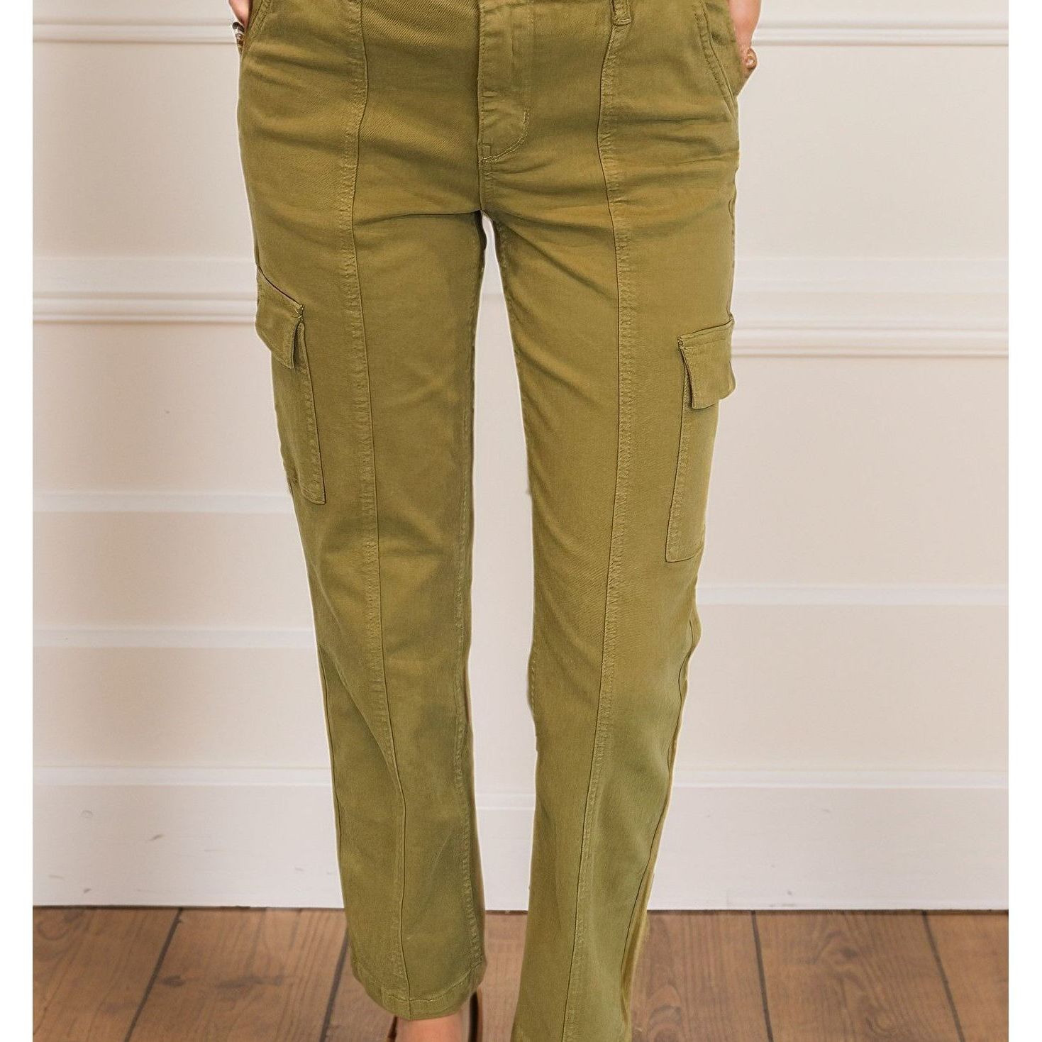 Matcha Babe - Judy Blue Cargo Jeans - boutique-ready denim, available for wholesale drop shipping from the USA.