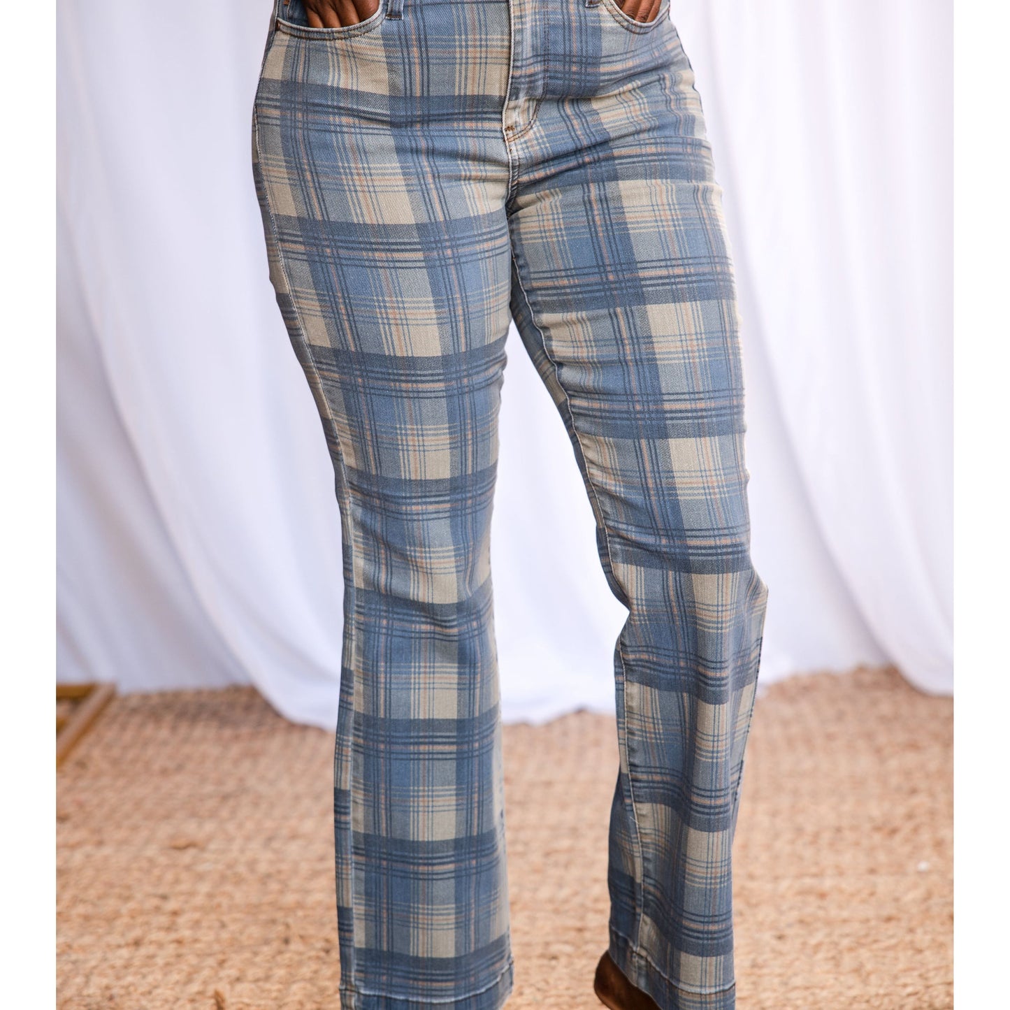 Perfectly Plaid - Judy Blue Straight Leg