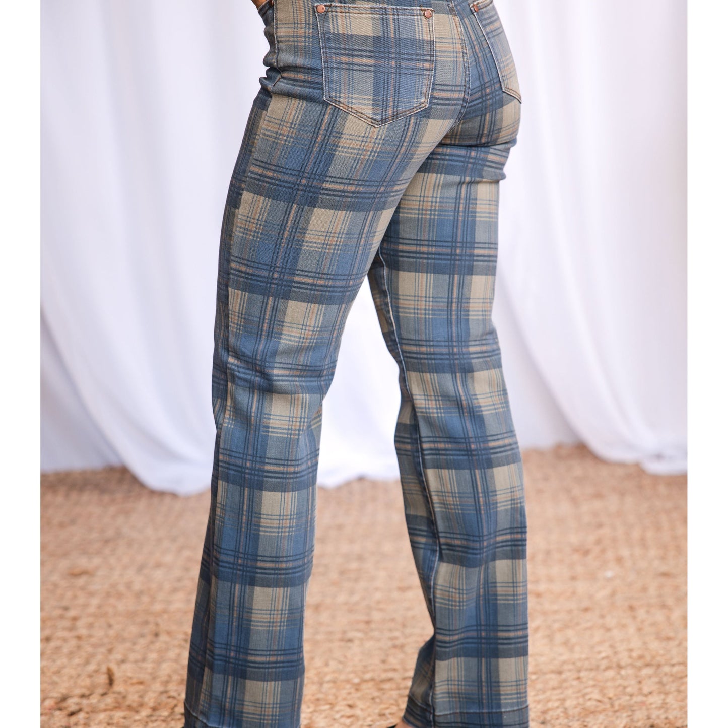 Perfectly Plaid - Judy Blue Straight Leg
