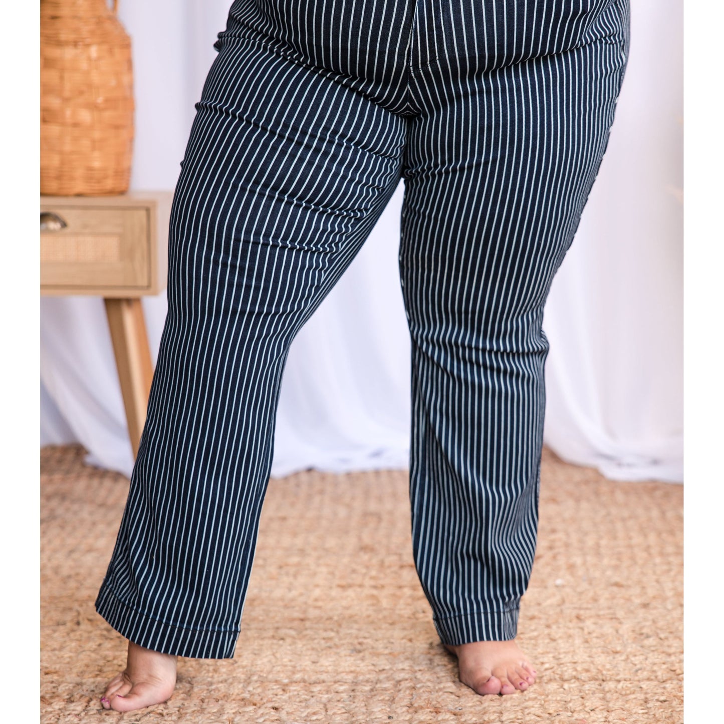 Pinstriped Diva - Tummy Control Judy Blues