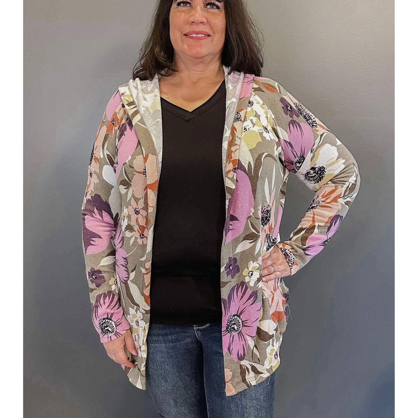 Pop Of Floral - Cardigan