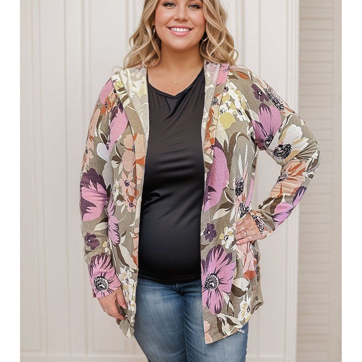 Pop Of Floral - Cardigan