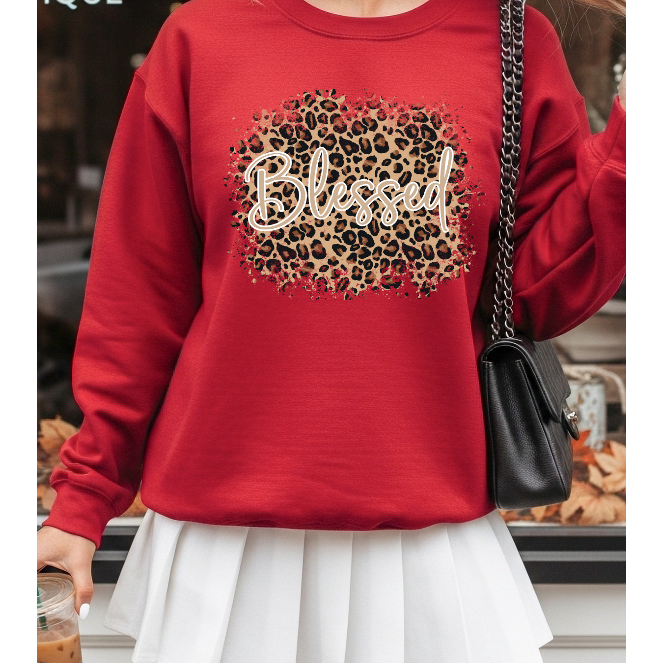 Blessed in Leopard Sweatshirt