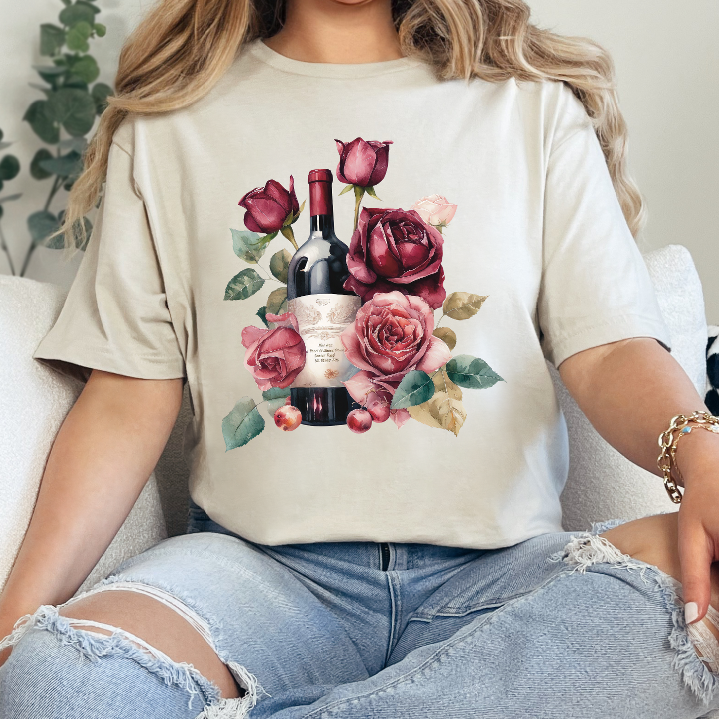 Roses & Wine Graphic Tee