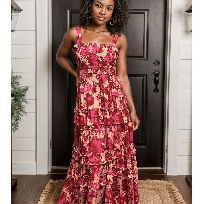 Ruffled Sweetheart - Maxi Dress