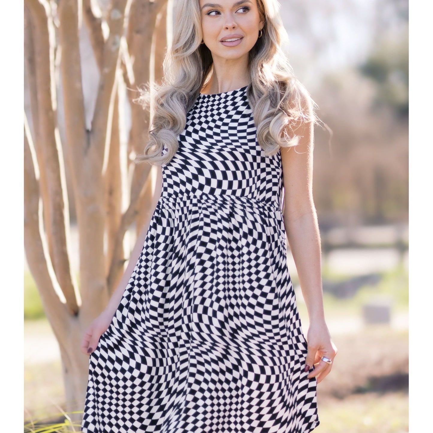 Checkmate Sleeveless Dress