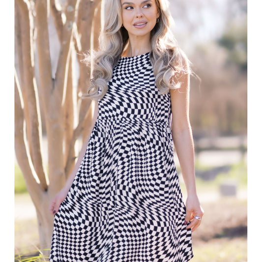 Checkmate Sleeveless Dress