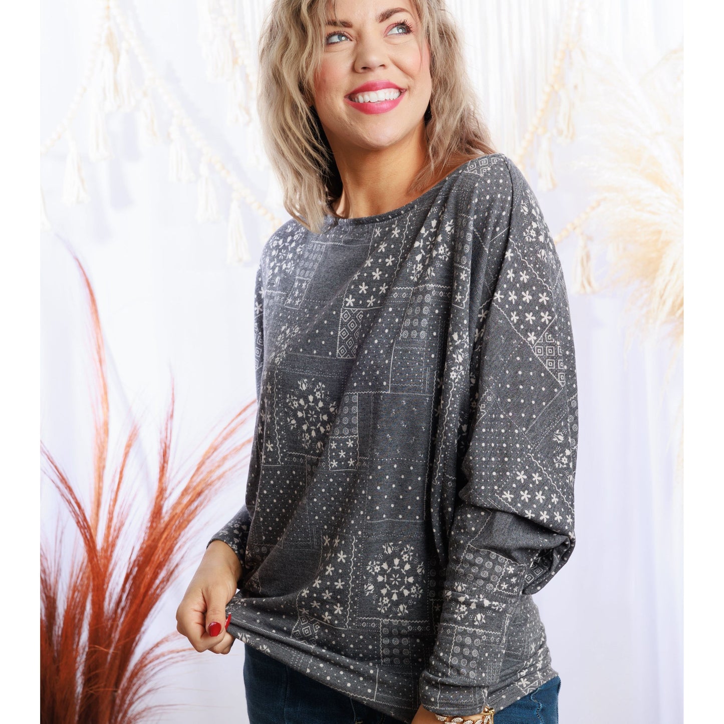 Snowflakes & Patches Dolman