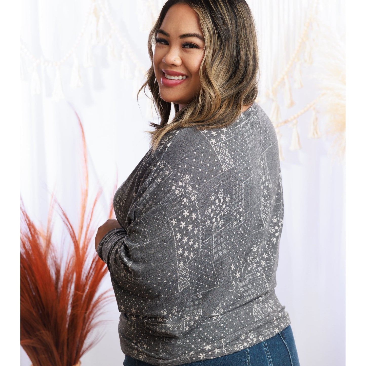 Snowflakes & Patches Dolman