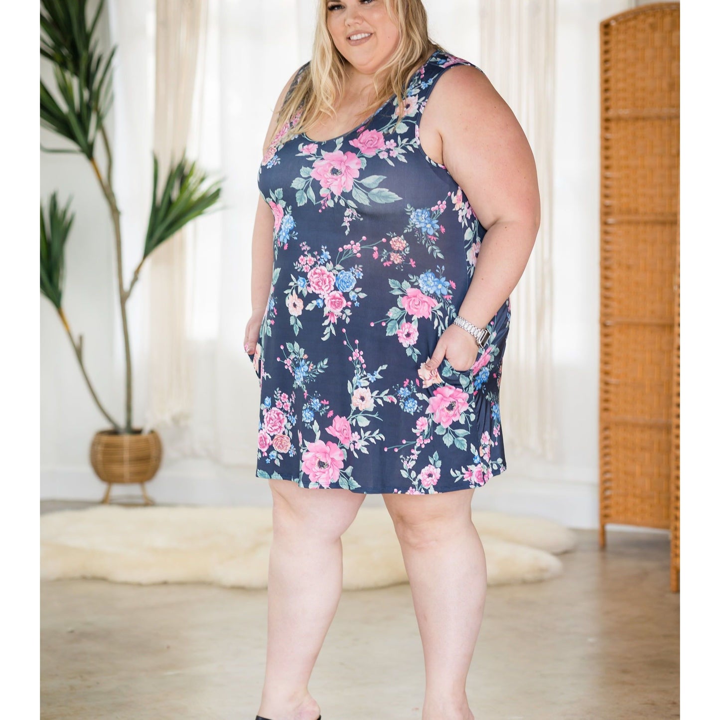 Summer Floral Swing Dress