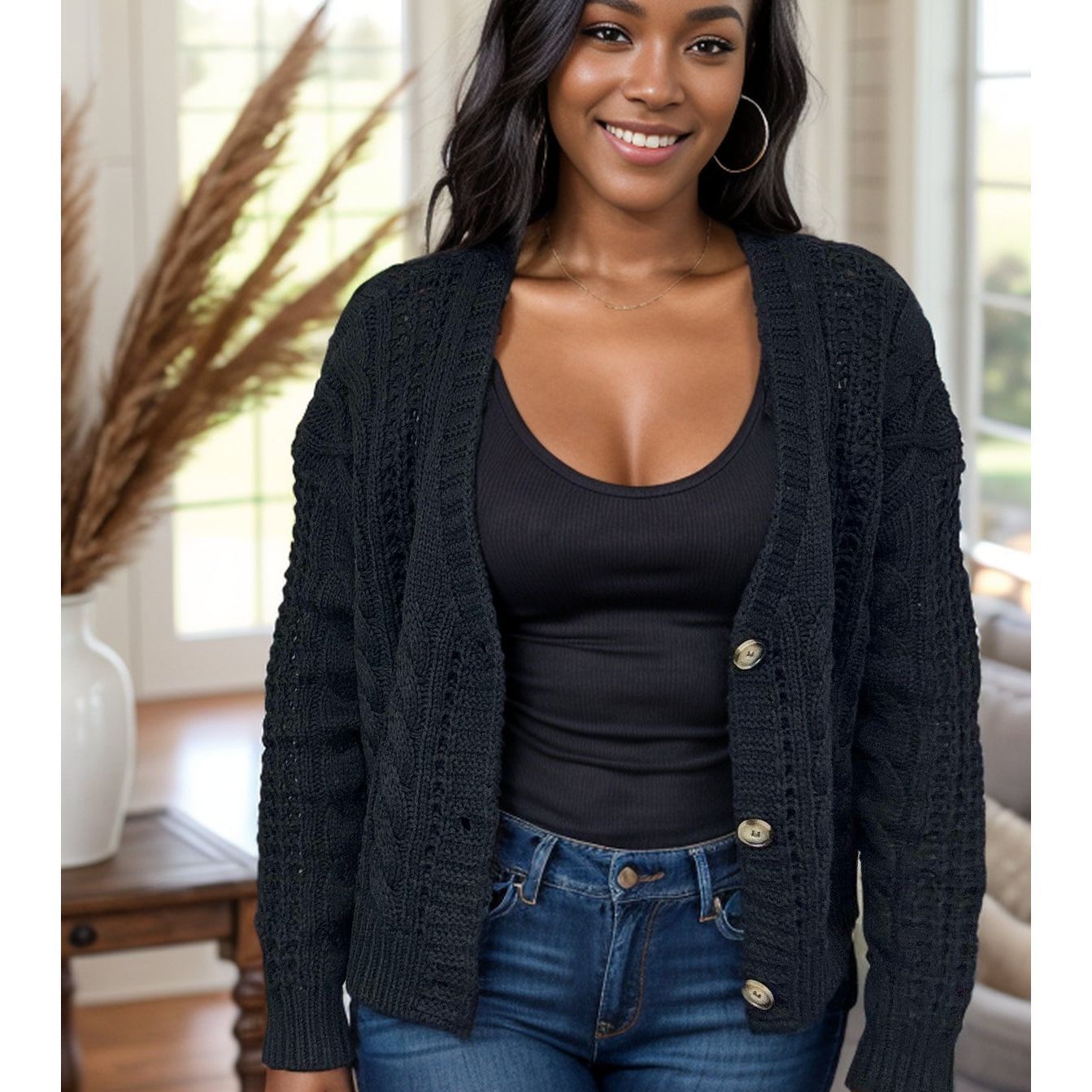 The Essential Cable Knit Cardigan