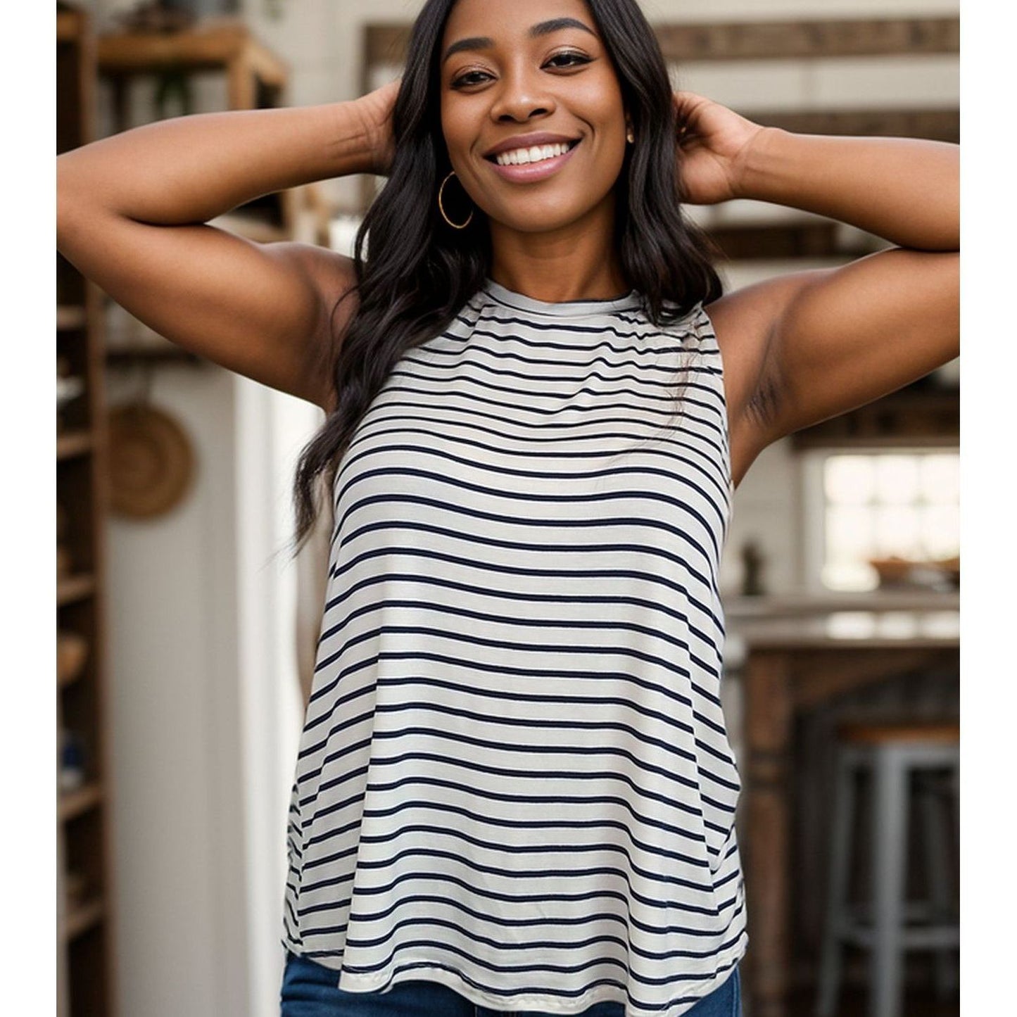 Two In One - Striped Tank