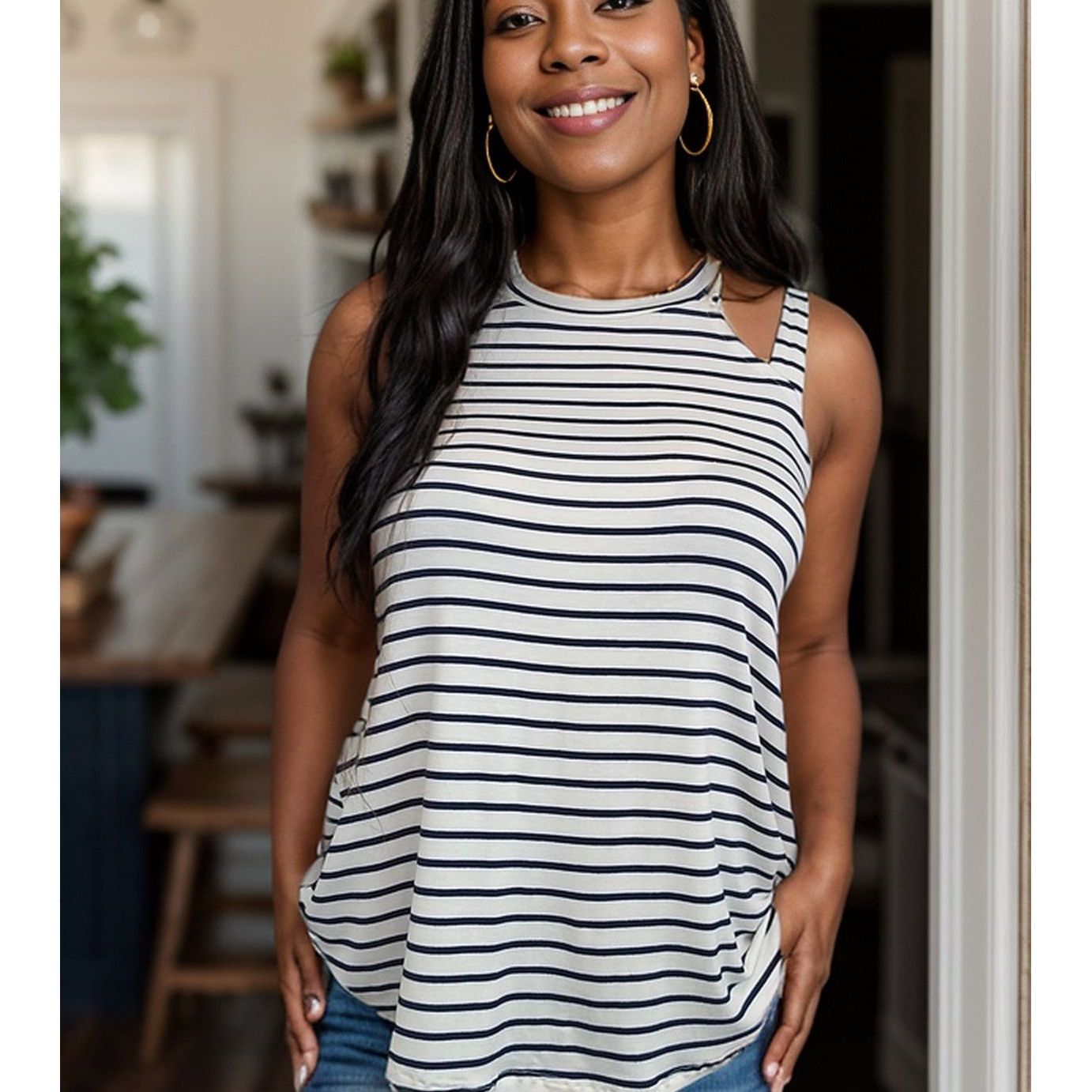 Two In One - Striped Tank