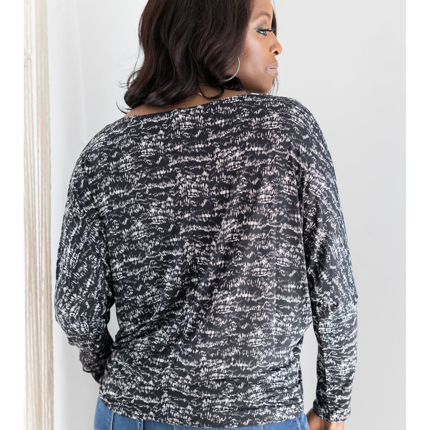 Salt & Pepper Long Sleeve Dolman