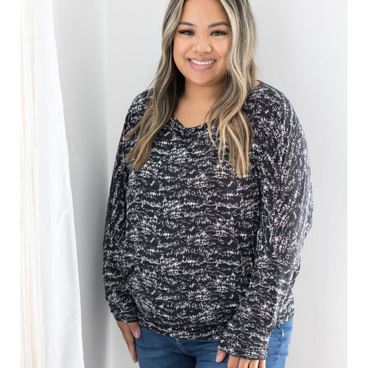 Salt & Pepper Long Sleeve Dolman