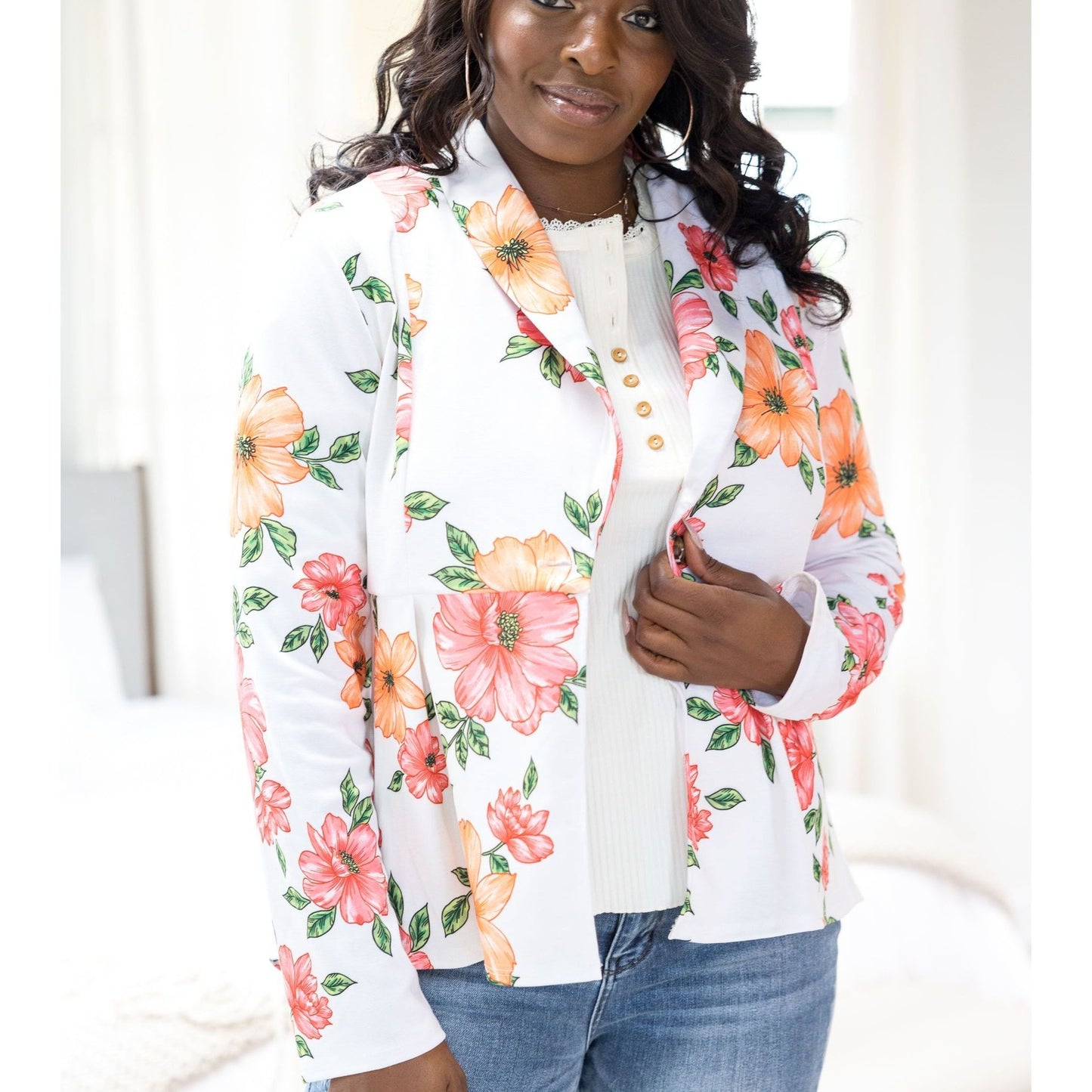 Cheerful Floral Blazer