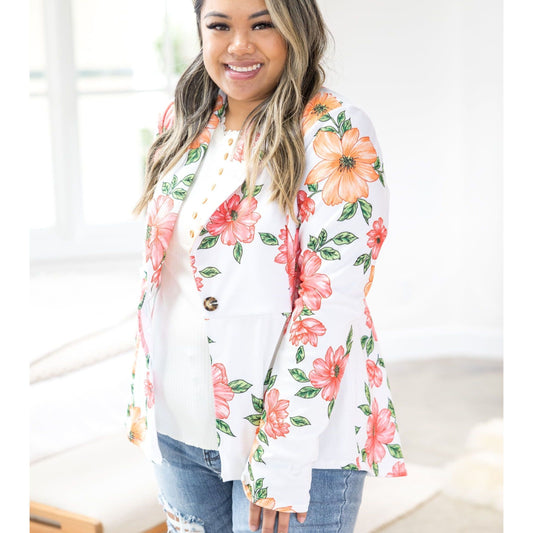 Cheerful Floral Blazer