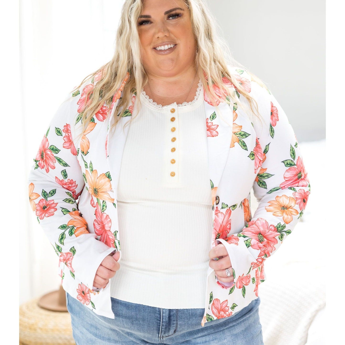 Cheerful Floral Blazer