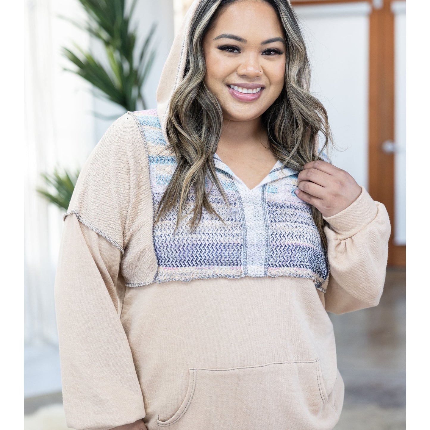 Digital Vibing Taupe Hoodie