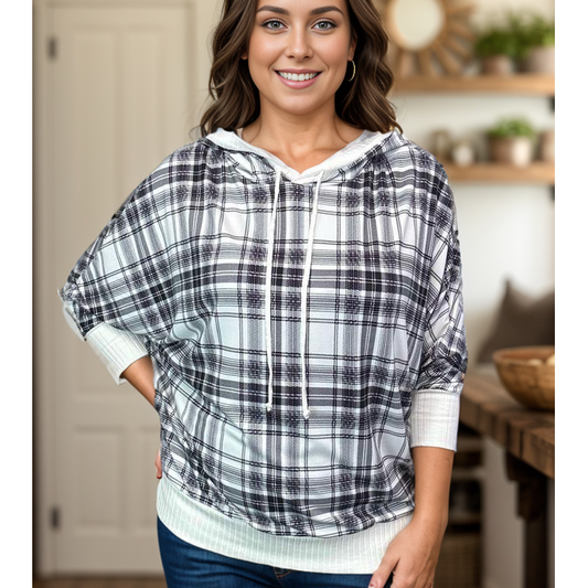 Check Me Out 3/4 Sleeve Hoodie