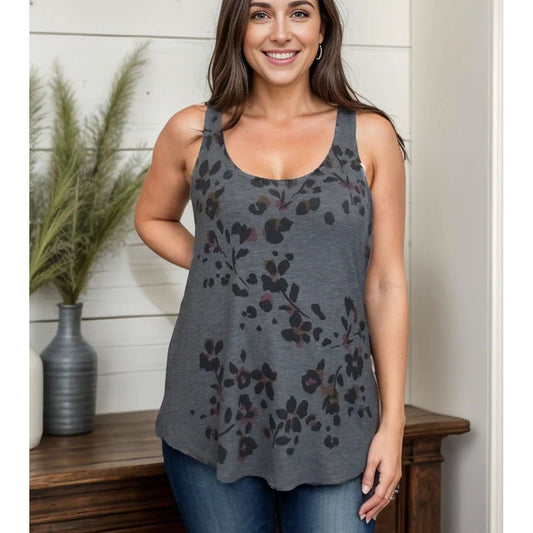 Floral Shadows - Tank Top